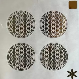 Flower of Life Klistremerke 4 Stk