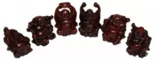 Happy Buddha i Rødbrun