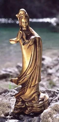 Kuan Yin i Messing 22 Cm