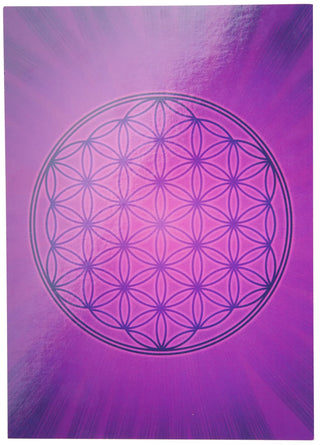 Postkort Flower of Life Lilla
