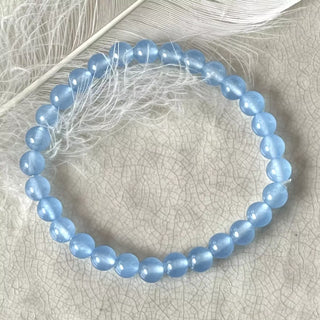 Blå Agat Armbånd