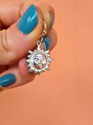 Charm til Armbånd i Sølv Sol Charm til Armbånd (18mm)