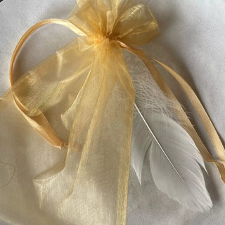 Stor Gull Krystallpose Organza