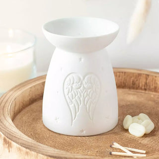 Aromalampe Hvit Keramikk Englevinger