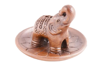 Røkelsesholder Elefant på Lotus