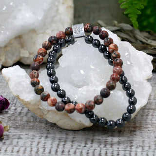 Jaspis Leopardskinn Magnetarmbånd
