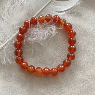 Armbånd Onyx rød - 8mm - M/L