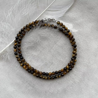 Tigerøye Krystallkjede Tigerøye Krystallkjede - 4 mm