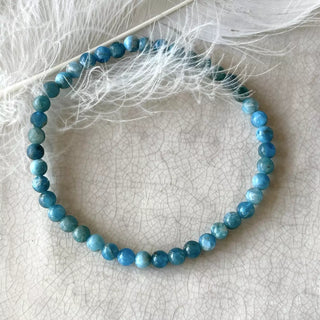 Blå Apatitt Armbånd Blå Apatitt Armbånd - 4mm