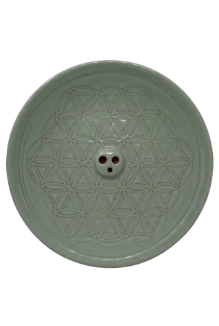 Røkelsesholder M/flower of Life Natur