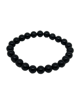 Sort turmalin armbånd 7,5mm