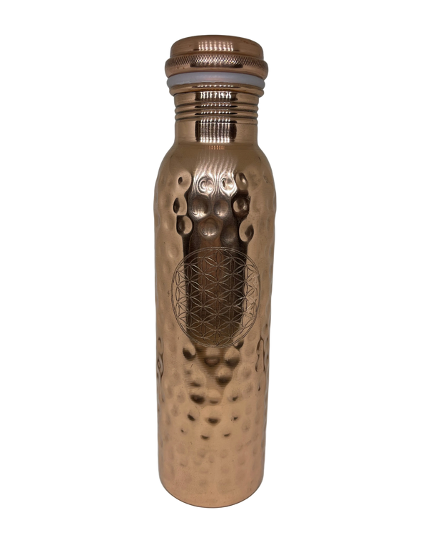 Kobberflaske flower of life 650ml