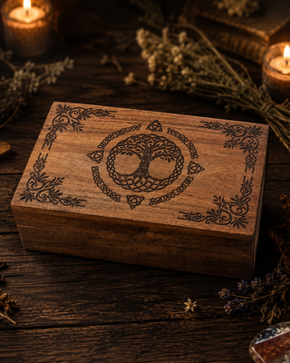 Livets tre/Yggdrasil treboks i akasie
